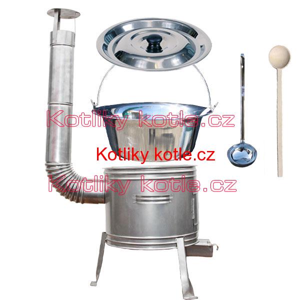 Nerezový kotlík 10 L + nerezová kotlina 31 cm TOPLUX