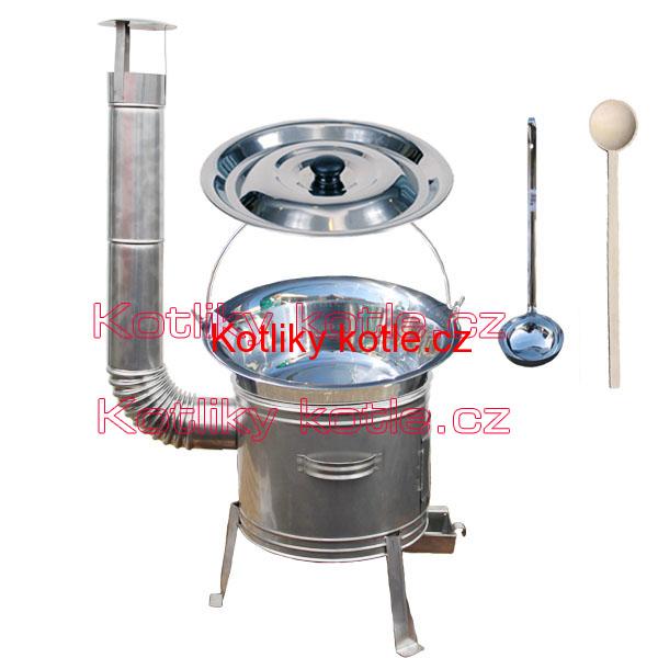 Nerezový kotlík 10 L + nerezová kotlina 31 cm TOPLUX