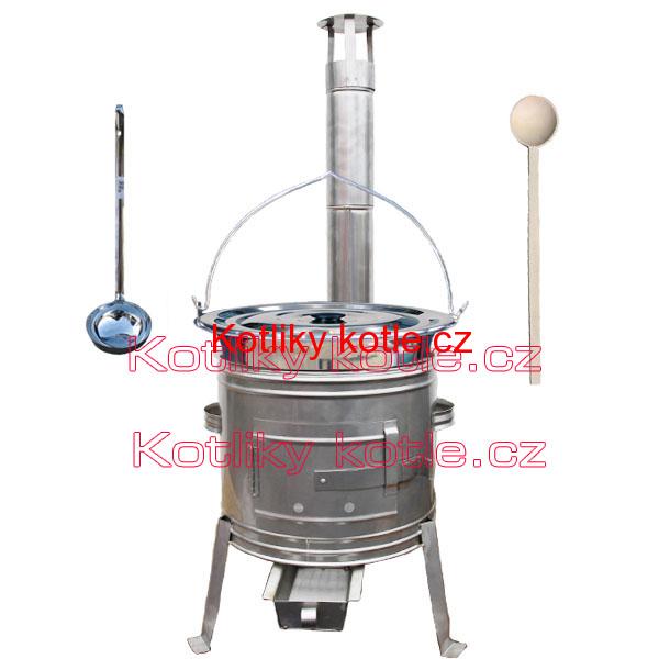 Nerezový kotlík 10 L + nerezová kotlina 31 cm TOPLUX