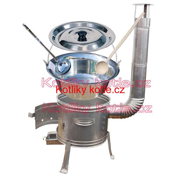 Nerezový kotlík 10 L + nerezová kotlina 31 cm TOPLUX