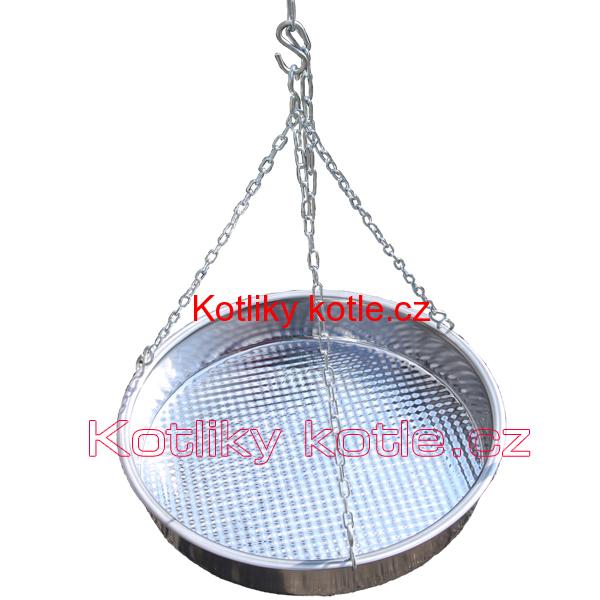 Nerezová pánev s řetízkem 49 cm