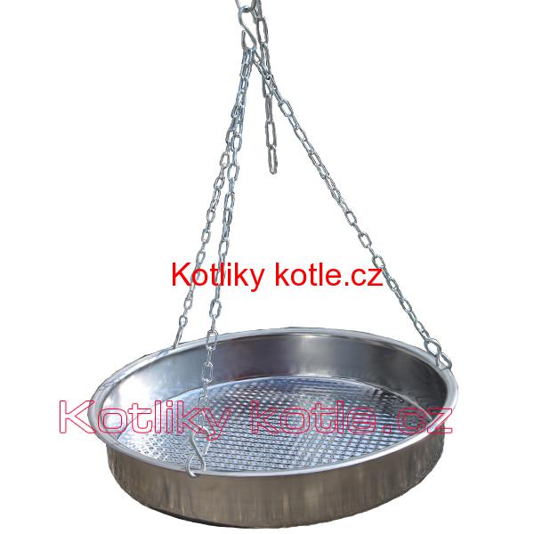 Nerezová pánev s řetízkem 49 cm