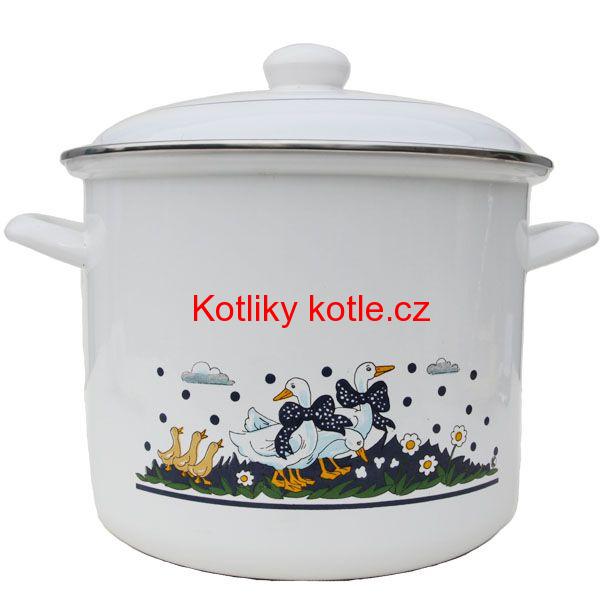 Smaltovaný hrnec 4,5 L - Kachničky