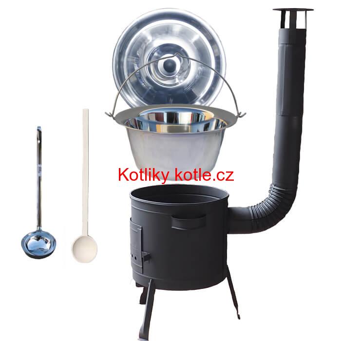 Nerezový kotlík 15 L (1,2 mm) + žáruvzdorná kotlina 36 PLUS 600