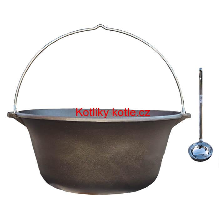 Litinový kotlík 14,5 L + Nerezová naběračka