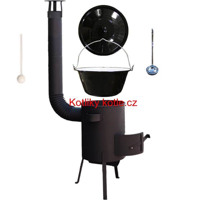 Smaltovaný kotlík 30 L + žáruvzdorná kotlina 45 PLUS 600 4 MM
