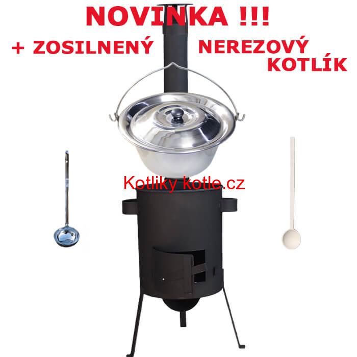 Nerezový kotlík 20 L (0,8 mm) + žáruvzdorná kotlina 42 PLUS 600 4 MM