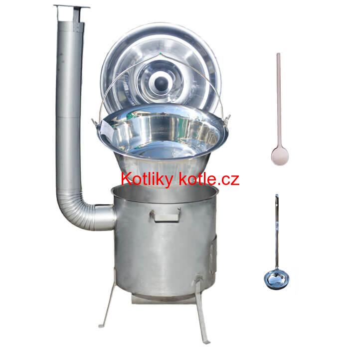Nerezový kotlík 20 L (1,2 mm) INOX, zesílená vysoká nerezová kotlina 42 cm KOMFORT