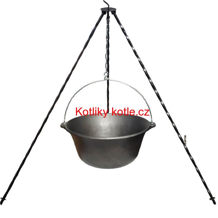 Litinový kotlík 10,8 L + trojnožka 1,2 m