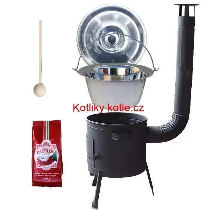 Nerezový kotlík 22 L (0,8 mm) INOX + silnostěnná (1,5 mm) žáruvzdorná kotlina BALKY STRONG 42 PLUS 600