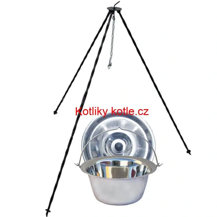 Nerezový kotlík 14 L INOX + poklice + stojan CLASSIC