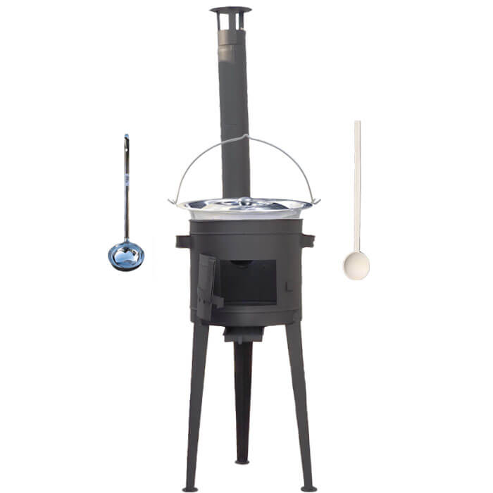 Nerezový kotlík 22 L + vysoká žáruvzdorná kotlina 42 PLUS 600 