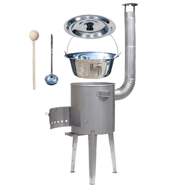 Nerezový kotlík 30 L (1,2 mm) + nerezová kotlina 45 cm LUXUS