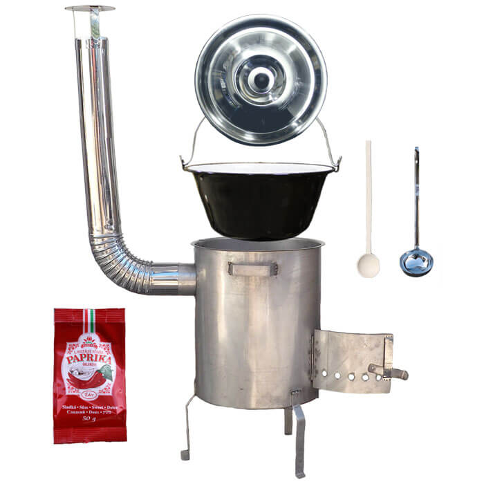 Smaltovaný kotlík 30 L (1,2 mm) + nerezová kotlina (1,5 mm) 45 cm STRONG EXCLUSIVE