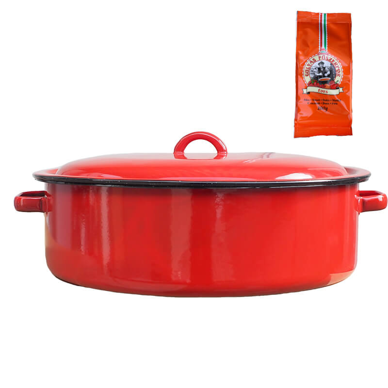 Smaltovaný kastrol s poklicí 14 L CLASSIC + paprikový pepř na guláš