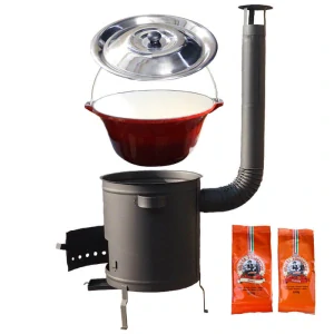 Litinový kotlík se smaltovanou úpravou 22 L + žáruvzdorná  kotlina 42 cm (1,5 mm) STRONG + paprikový pepř na guláš - MIX 100 g