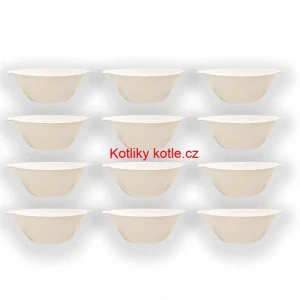 Sada 12 ks: Plastová miska na fajnový kotlíkový guláš a polévky – 500 ml