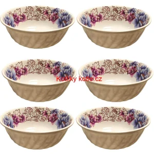 Plastová miska s květinovým vzorem (750 ml) – nyní v sadě 6 kusů!