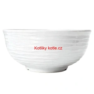 Prémiová bílá miska s kamennou strukturou 750 ml