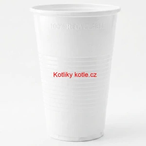 Jednorázový plastový bílý kelímek na studený nápoj 500 ml 12 ks
