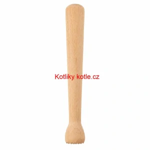 Dřevěný drtič na česnek a bylinky 22 cm