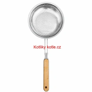 Hliníkové sítko 16 cm s dřevěnou rukojetí
