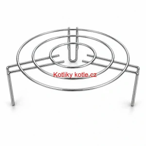 Kulatý nerezový stojan pod hrnec 20 cm, výška 9 cm, tři opěrná místa