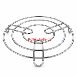 Kulatá nerezová podložka pod hrnec s průměrem 20 cm a výškou 2 cm
