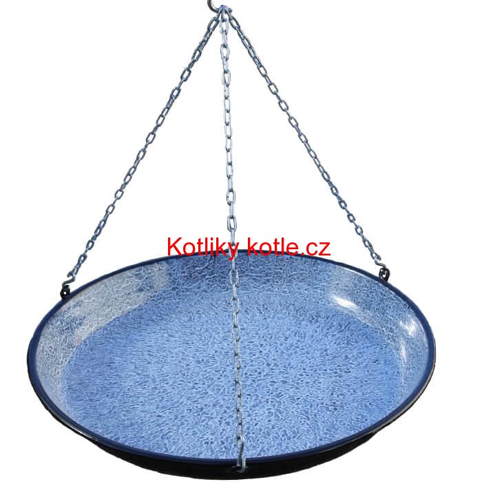 Smaltovaná grilovací pánev s řetězem