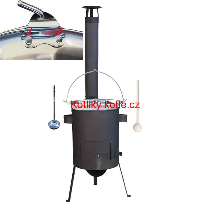 Nerezový kotlík 30 L (0,8 mm) + žáruvzdorná kotlina 45 PLUS 600 4 MM