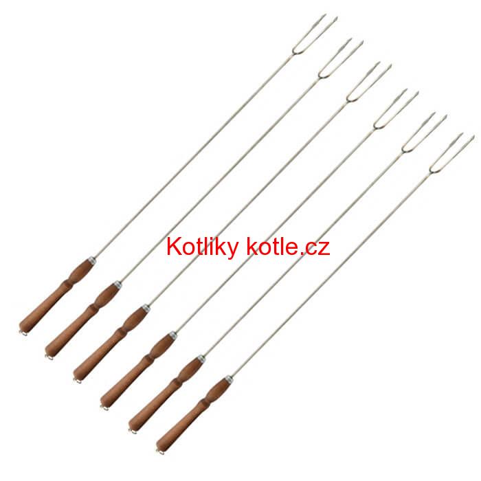 Vidličky na opékání 90 cm, 6 ks NEREZ