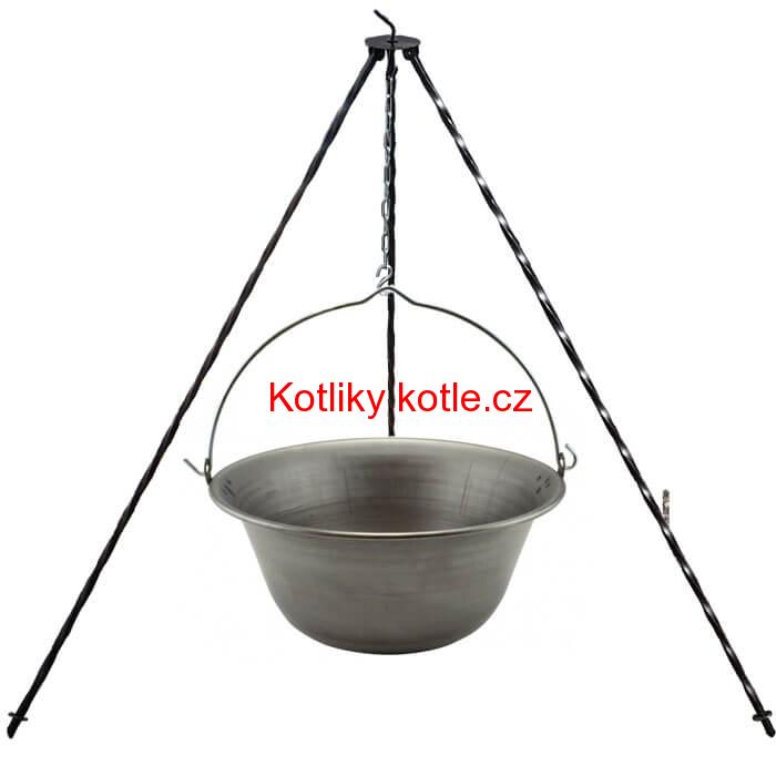 Železný kotlík 6 L (0,75 mm) + trojnožka 1 m