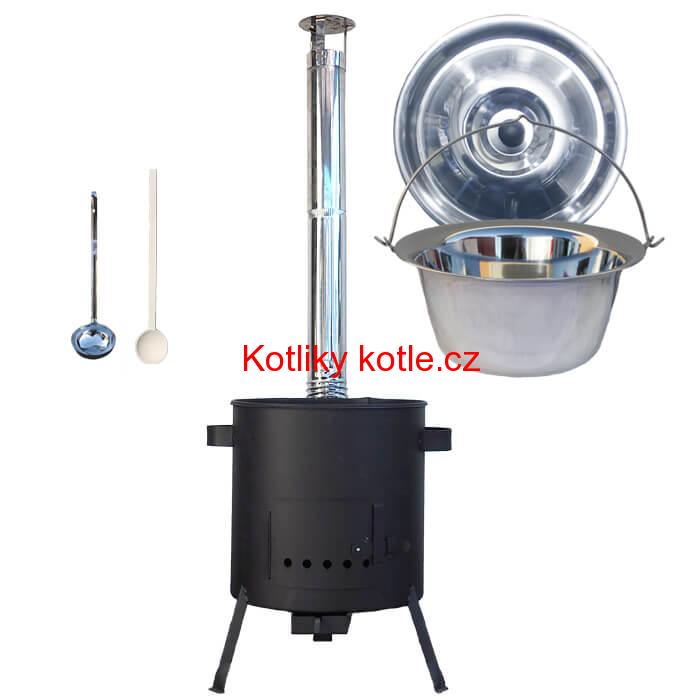 Nerezový kotlík 22 L (0,8 mm) + žáruvzdorná kotlina (1 mm) 42 PLUS 600