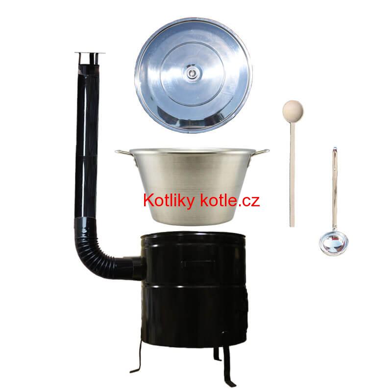 Nerezový kotel 70 L + kovová kotlina 56 cm BIG PARTY