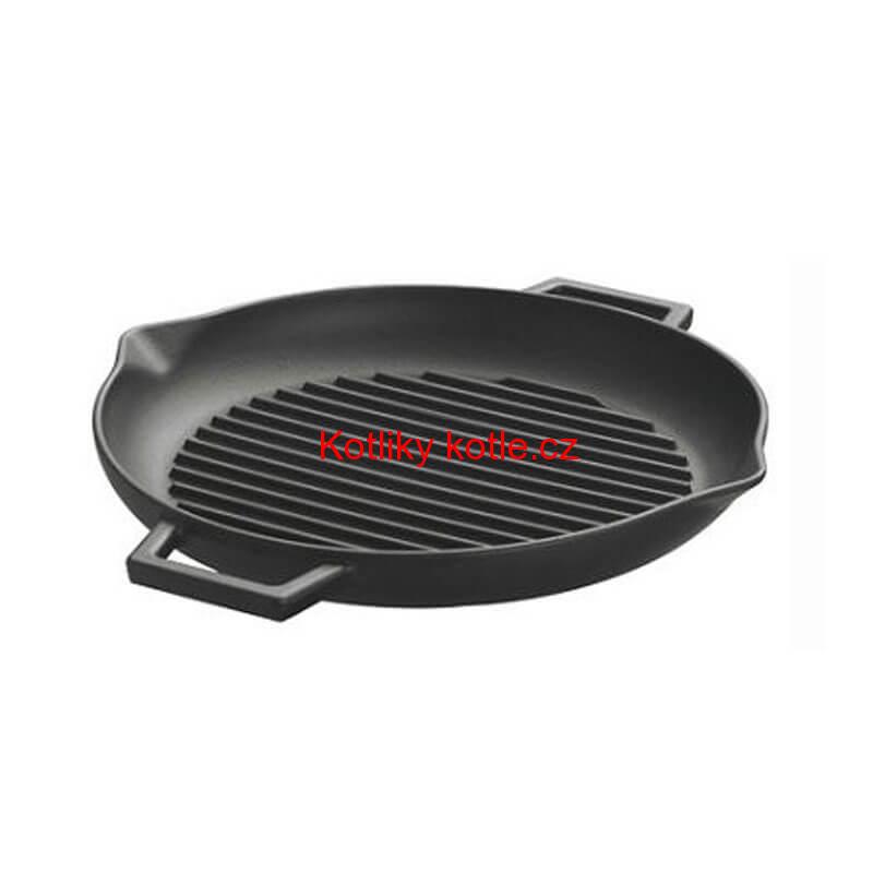 Litinová pánev na grilování 31 cm s výlevkou BBQ