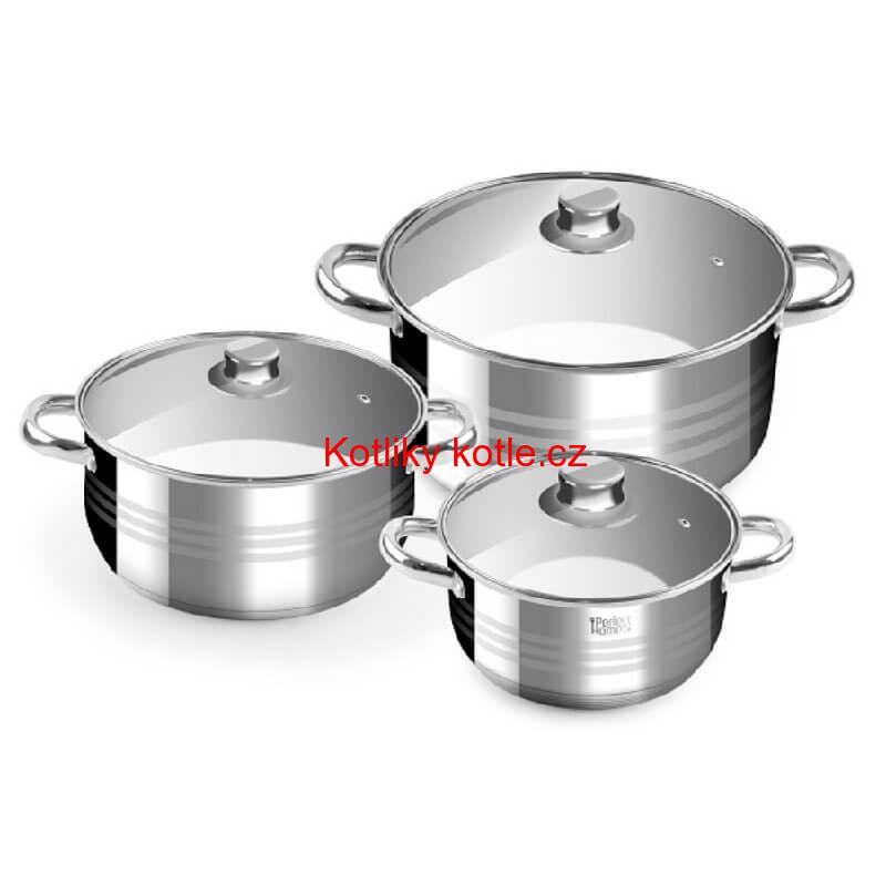 Nerezové kastróle 3 ks