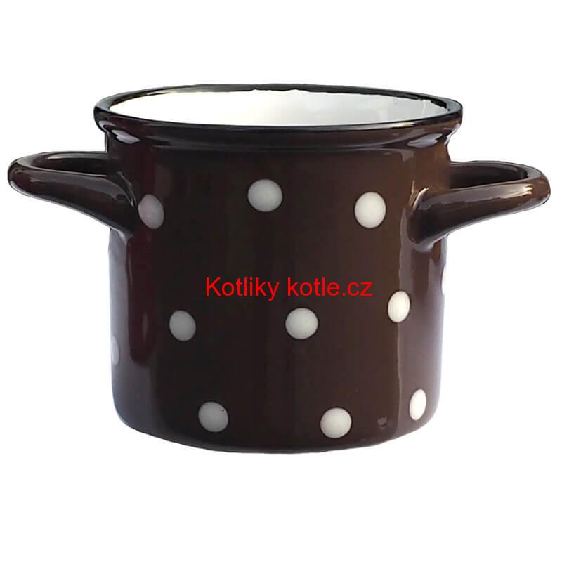 Keramický hrnek na polévku - hnědý DECOR