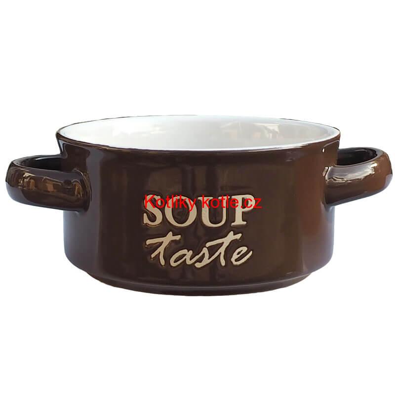 Keramická miska na polévku-hnědá SOUP