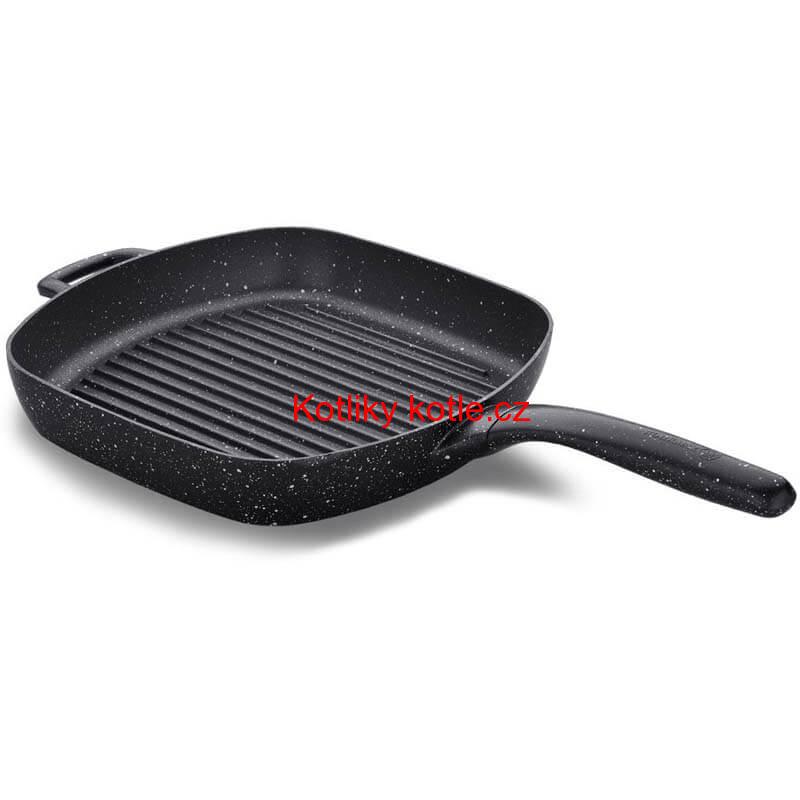 Grilovací pánev s rukojetí 28 x 28 Grill Plus Volkanit