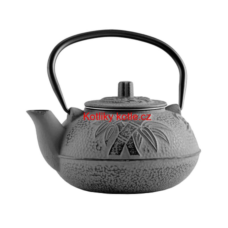 Litinový čajník 600 ml šedý