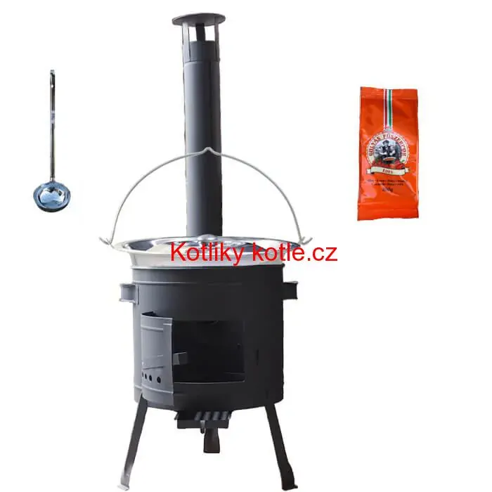 Nerezový kotlík 22 L (0,8 mm) + nerezová poklice + nízká žáruvzdorná kotlina (0,8 mm) 42 PLUS 600