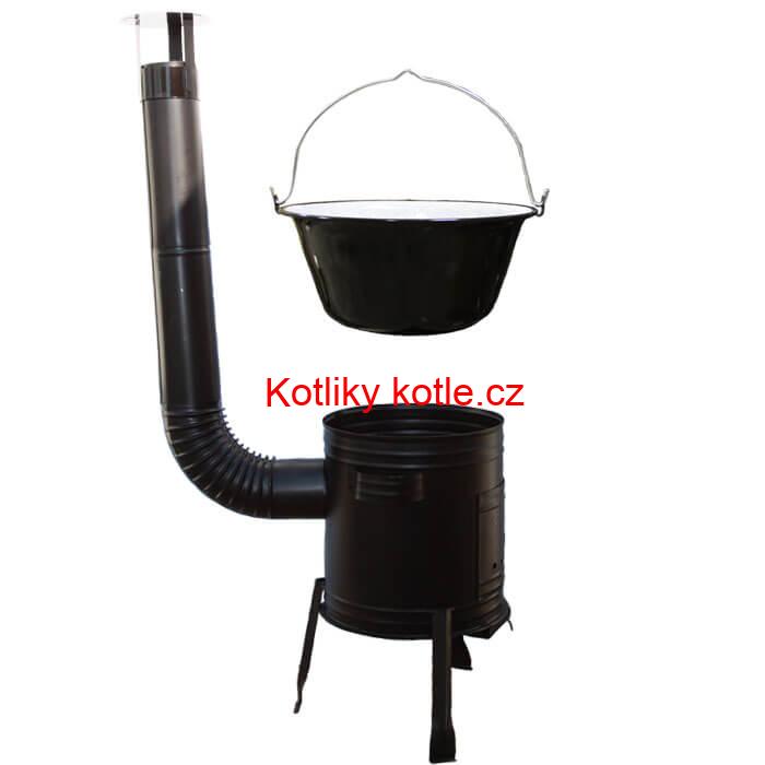 Smaltovaný kotlík 16 L (1,2 mm) + kovová kotlina 39 CLASSIC (KOV) Easy party