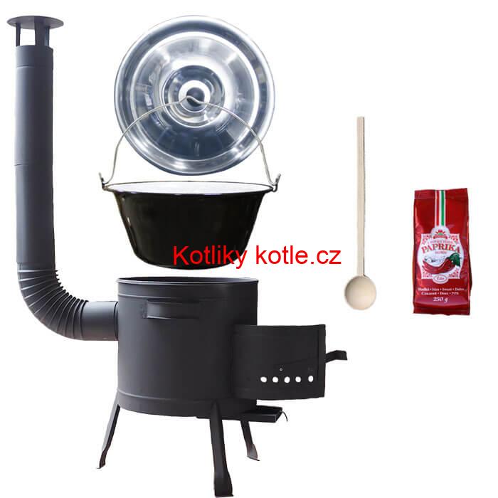 Smaltovaný kotlík 22 L (1,2 mm) + silnostěnná (1,5 mm) žáruvzdorná kotlina BALKY STRONG 42 PLUS 600