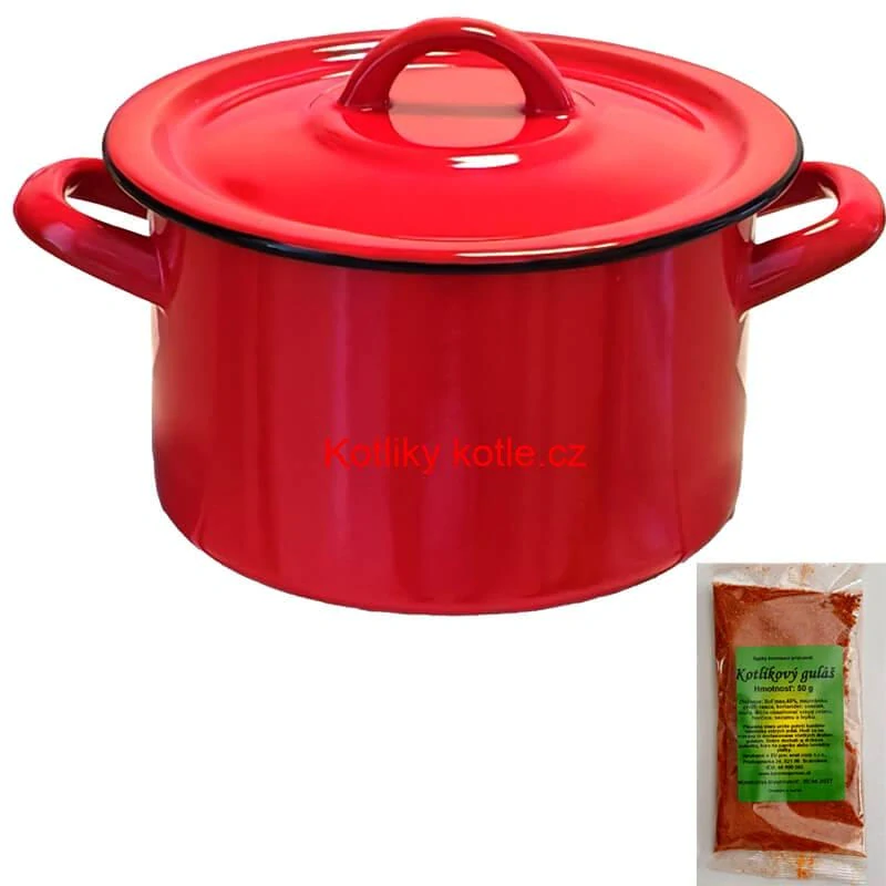 Smaltovaný hrnec s poklicí COMBI 3 l + směs koření na kotlíkový guláš 50 g