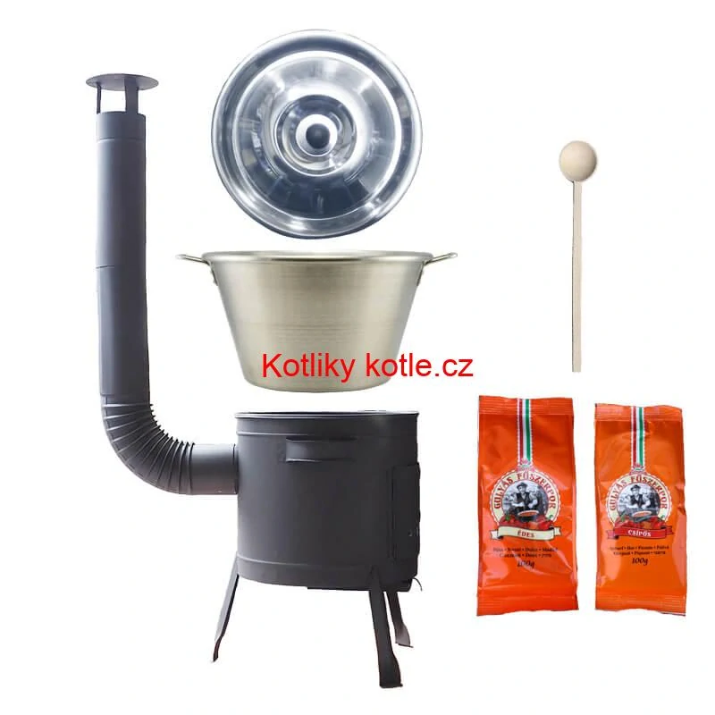 Nerezový kotel 40 L + nízká kotlina 45 PLUS 600 + paprikové koření na guláš
