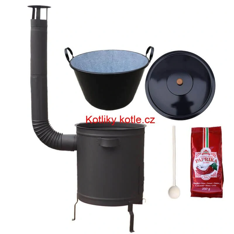 Smaltovaný kotel 70 L + silná kovová kotlina 53 cm (2 mm) STRONG PLUS 600 + sladká paprika 250 g