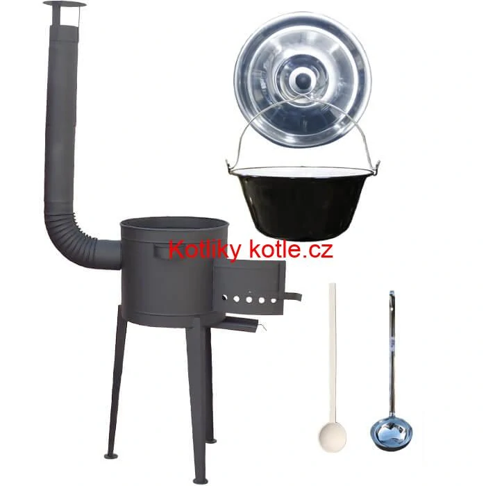 Smaltovaný kotlík 30 L (1,2 mm) + vysoká kotlina 47 cm (2 mm) HODO PLUS 600