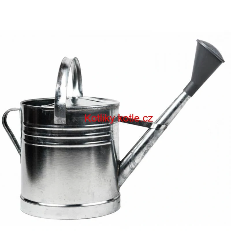 Pozinkovaná konev s růžicí 12 l (plechová)