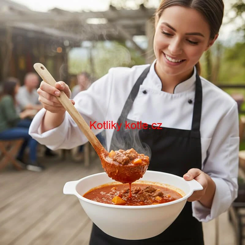 Sada 6 ks: Plastová miska na fajnový kotlíkový guláš a polévky – 750 ml