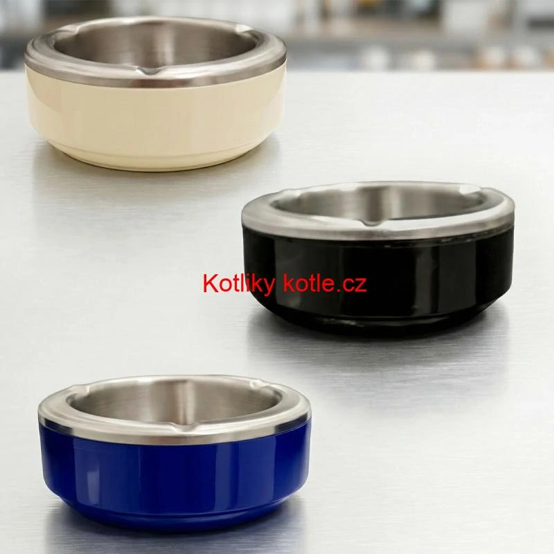 Odolný kovový popelník z nerezové oceli (3 barvy)